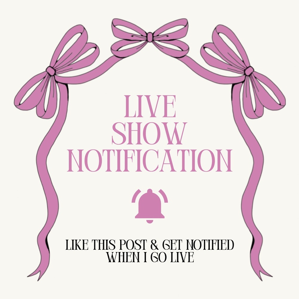 Like this to be notified next time I go live 💖